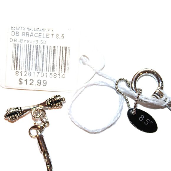 DaVinci Charm Bracelet 8.5" 9 Beads - Dance Love Heart Gold Heart Emerald Green - Picture 3 of 3